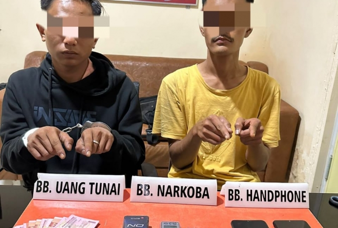 Dua Warga Ganting Damai di Ringkus Ojo Loyo Polres Kampar
