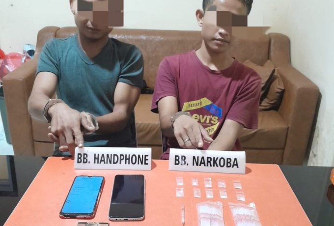Lagi Transaksi Narkoba Dua Pelaku Warga Desa Pulau Payung, di Ringkus Tim Ojoloyo