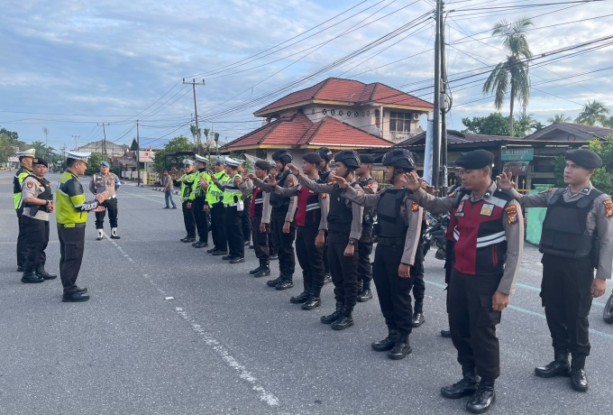 Antisipasi Aksi Balap Liar di Bulan Suci Ramadhan, Polres Kampar Gelar Patroli Skala besar