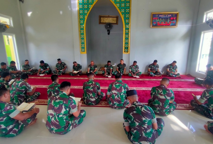 Bulan Ramadhan Penuh Berkah di Kodim 0313/KPR dengan Tadarus Al-Quran Setiap Pagi
