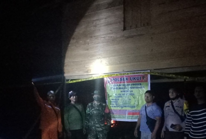 Patroli Malam Hari, Babinsa Bersama Personil Gabungan Temukan Titik Api