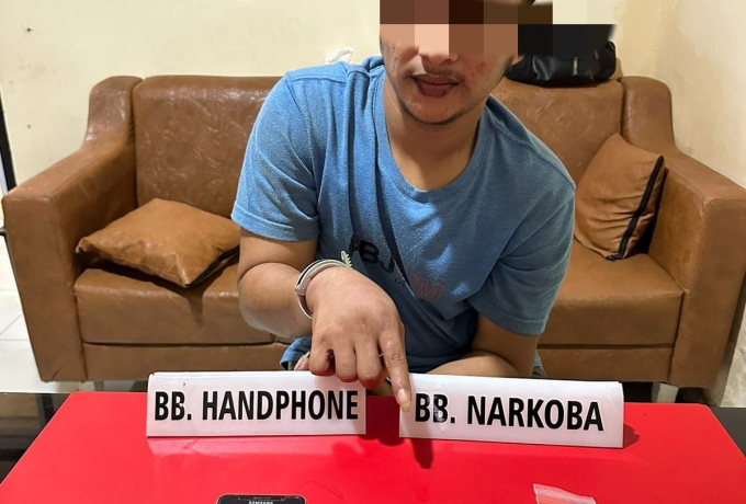 Satnarkoba Tangkap Warga Desa Limau manis Karena Terlibat Narkoba