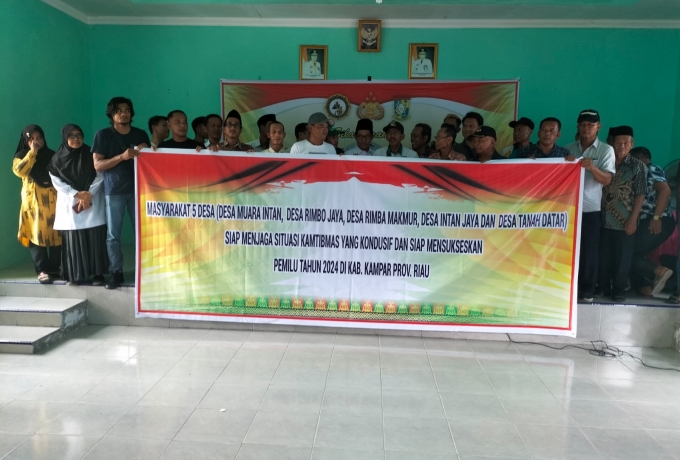 Masyarakat 5 Desa di Kabupaten Kampar Siap Mensukseskan Pemilu Tahun 2024