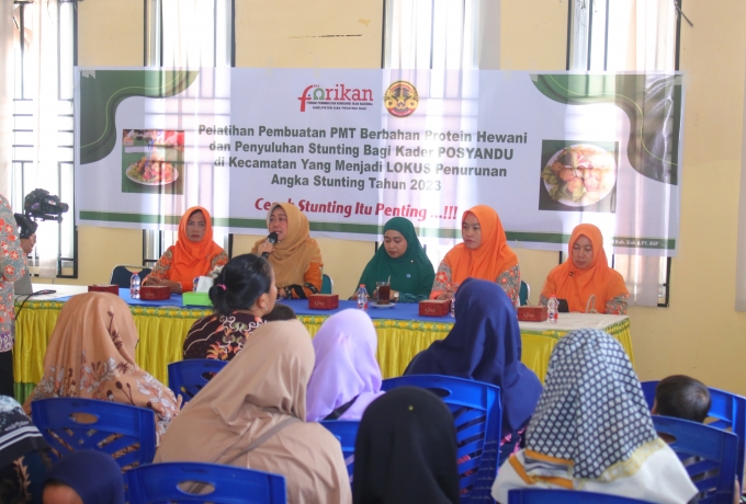 Ketua Forikan Siak Rasidah, Berikan Pelatihan Membuat PMT dan Penyuluhan  Stunting