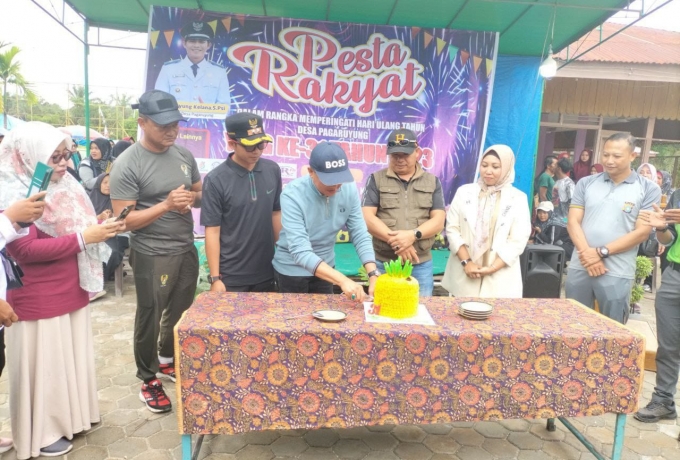 Hadiri HUT Desa Pagaruyung Ke 31, Babinsa Koramil 16/Tapung Ajak Wujudkan Menjadi Desa Lebih Maju 