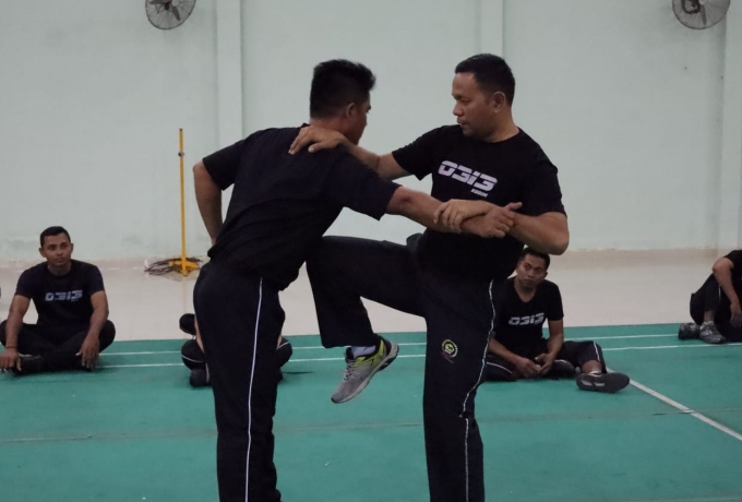 Meningkatkan Kemampuan Personelnya Kodim 0313/Kpr Laksanakan Latihan Beladiri Taktis