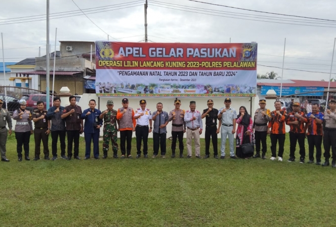Danramil 09/Langgam Hadiri Apel Operasi Lilin Lancang Kuning Tahun 2023 Polres Pelalawan