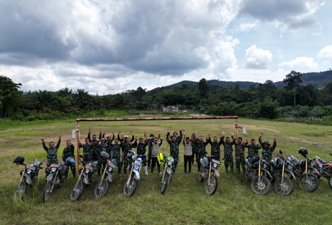 Riding Touring Dandim 0313/KPR Tinjauan Rencana Lokasi TMMD