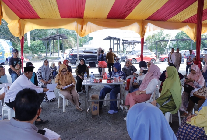 Ketua TPPS Kabupaten Kampar Tinjau Seluruh Persiapan Gebyar AKS Se Provinsi Riau Di Tambang