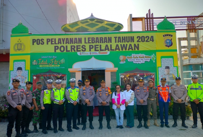 Babinsa 09/Langgam dan Instansi Terkait Melaksanakan Pos Pelayanan Lebaran Tahun 2024 