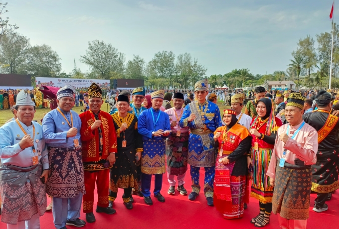 Bupati Siak Ikuti Upacara Hari Lahir Pancasila di Kota Dumai, yang di hadiri Presiden Joko Widodo