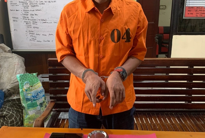 Polsek Tapung Tangkap Seorang Pengedar, Beserta 19 Paket Narkoba Jenis Sabu Sabu