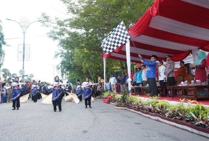 Sambut HUT RI Ke 79 Pemkab Siak Gelar Lomba Pawai Karnaval Budaya yang Diikuti 87 Sekolah