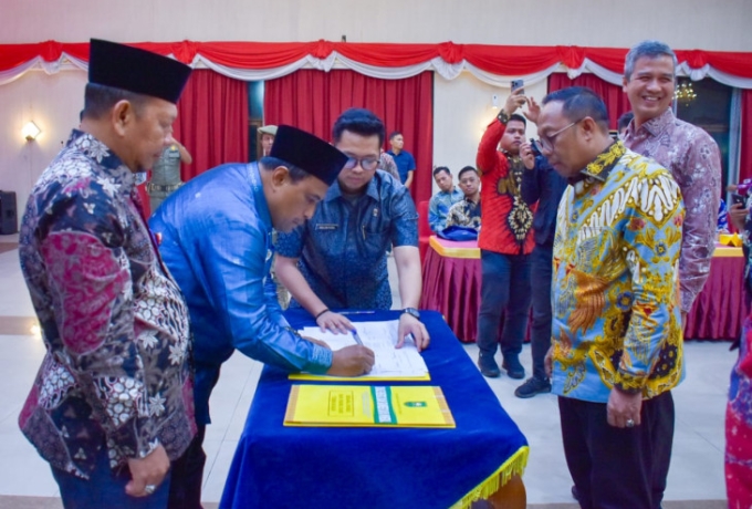 Tingkatkan Kesejahteraan Masyarakat Pj Bupati Kampar Lakukan Kesepakatan Bersama Blok Bentu
