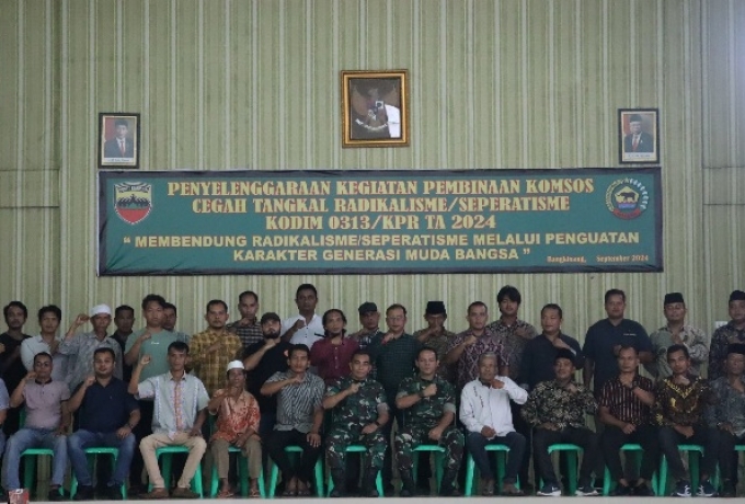 Kodim 0313/ KPR Gelar Pembinaan Komsos Cegah Tangkal Radikalisme dan eparatisme