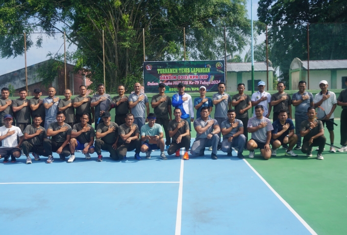 Kodim 0313/KPR Gelar Turnamen Tenis, Meriahkan HUT ke 79 TNI, Jalin Sinergitas dan Sportivitas