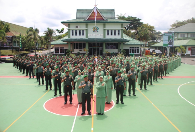 Danrem 031/Wira Bima Kunjungi Kodim 0313/KPR, Berikan Motivasi Dan Semangat Baru untuk Prajurit