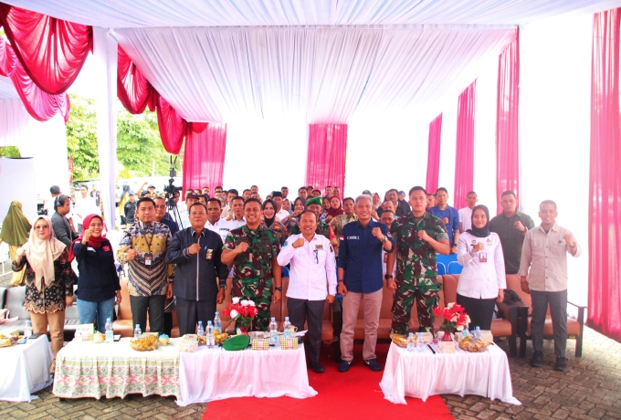 Dandim 0313/KPR Hadiri Simulasi Pemungutan Suara Pilkada Kampar  