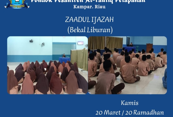 Santri PP AT Taufiq Melaksanakan Kegiatan Zaadul Ijazah