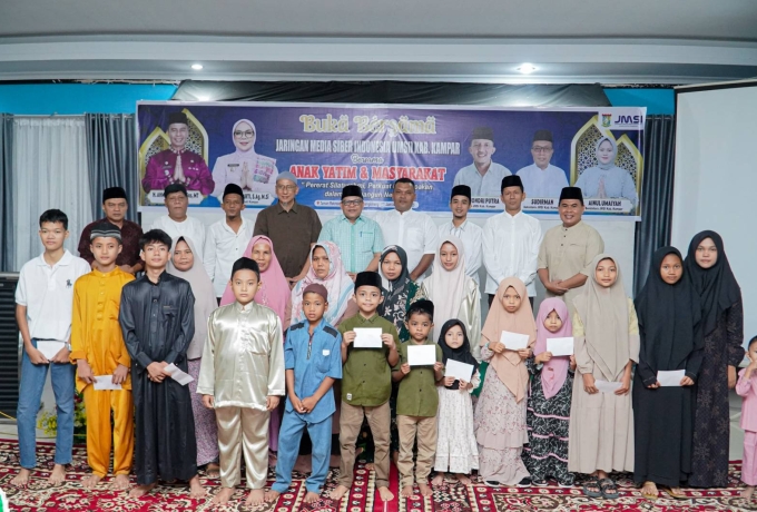 Pemkab Kampar Apresiasi JMSI Santuni Anak Yatim di Bulan Ramadhan