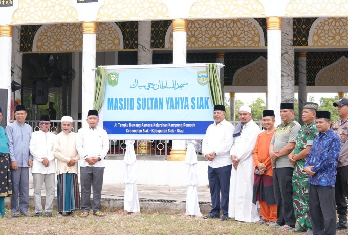 Salat Jum'at Perdana, Masjid Sultan Yahya Pondok Pesantren Darul Hadist Siak diresmikan