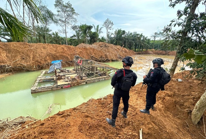 Polres Kuansing Minta Perbantuan Brimob Basmikan Tambang Emas Ilegal