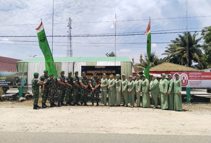 Dandim 0313/KPR Lakukan Peletakan Batu Pertama serta Santuni Anak Yatim dan Kaum Dhuafa 