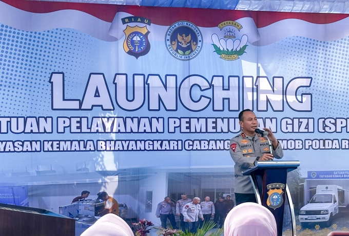 Kapolda Riau Resmikan SPPG Ketiga, Anak-Anak Harus Tumbuh Sehat dan Cerdas
