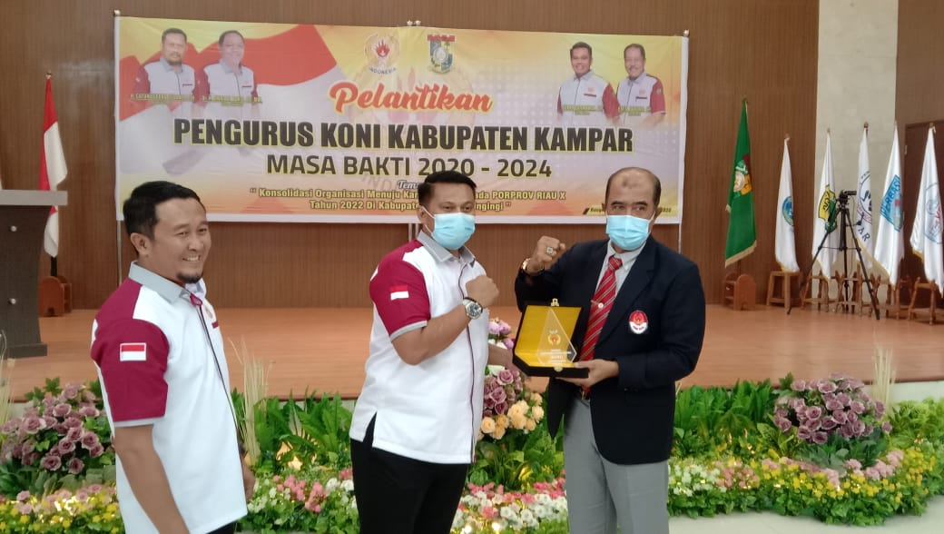 Pengurus KONI Kampar 2020-2024 Resmi Dilantik, Pasang Tagert Juara Umum Porprov Kuansing