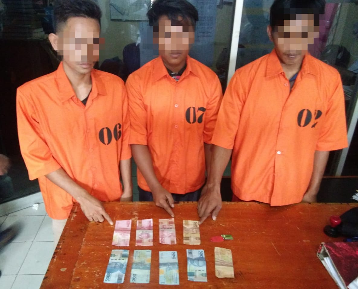 Polsek Tapung Amankan 3 Pelaku Judi Gelper di Desa Mukti Sari