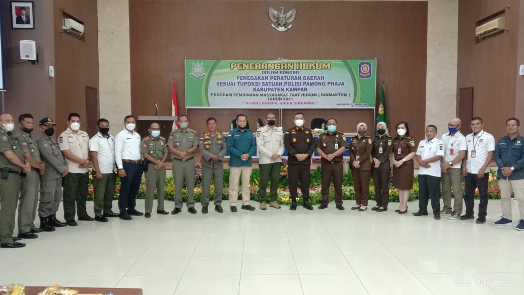 Gandeng Satpol PP, Kejari Kampar Gelar Kegiatan Penerangan Hukum
