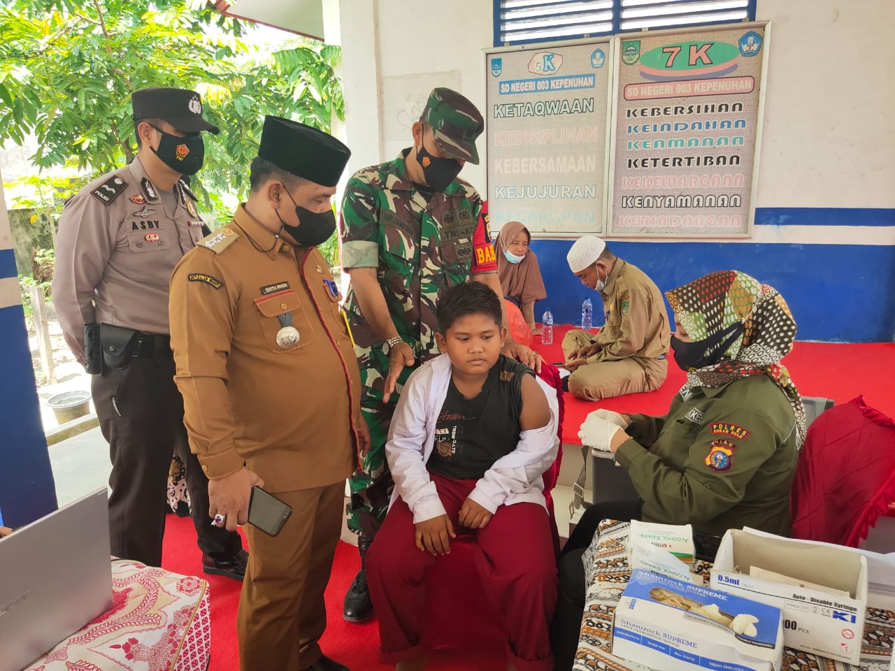 Serka Irwan Maha Putra Monitoring Giat Vaksin Untuk Anak Sekolah Dasar