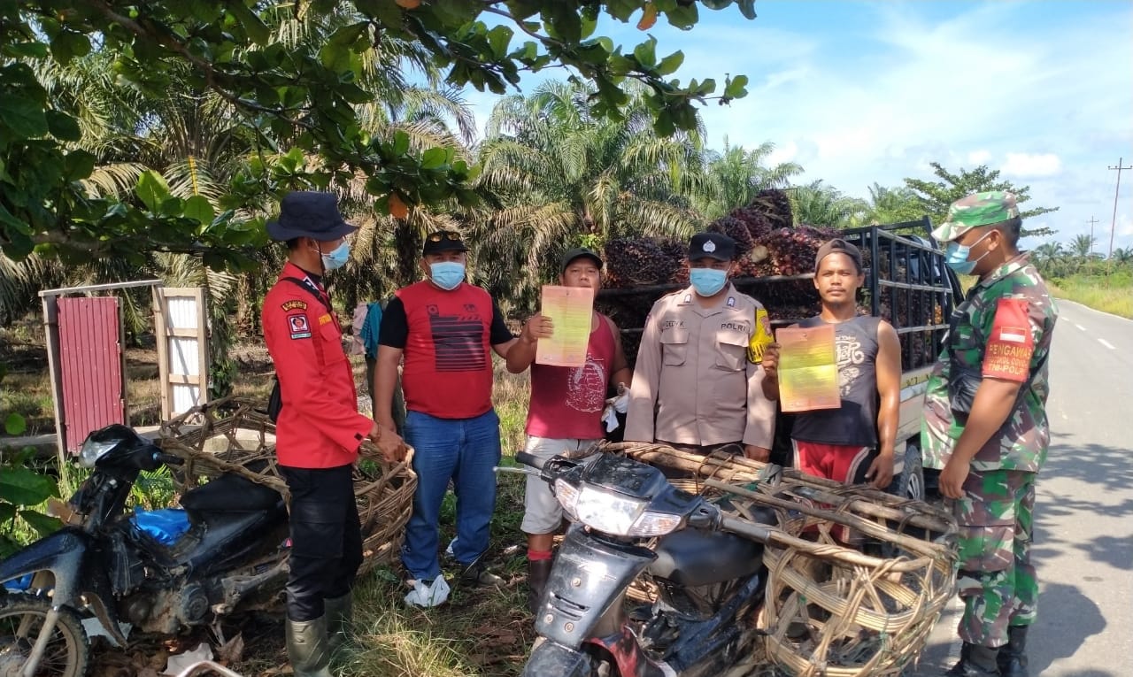 Cegah Karhutla Babinsa dan Tim Patdu Tingkatkan Patroli Sosialisasi Bersama  di Daerah Rawan Kebakar