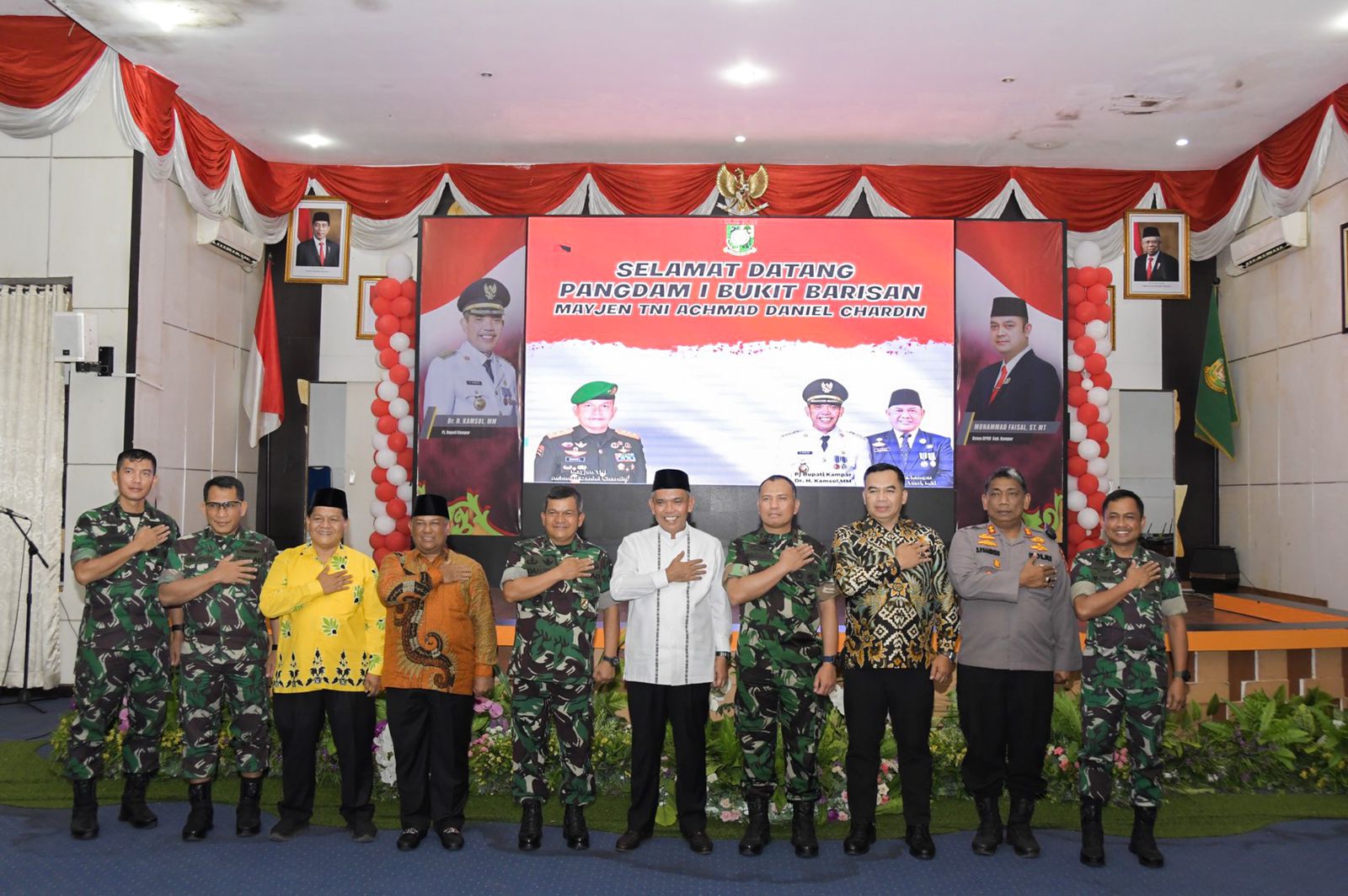 Pj. Bupati Kampar Bersama Forkopimda Kampar Terima Kunjungan Silaturahmi Pangdam I/BB
