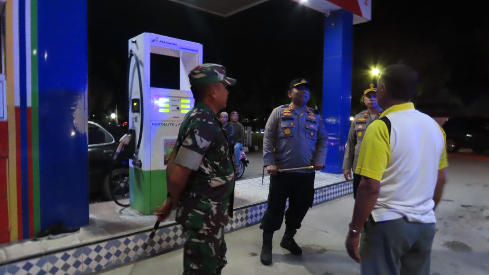 Paska Kenaikan Harga BBM, Dandim 0313/KPR bersama Kapolres Tinjau SPBU Di Kota Bangkinang