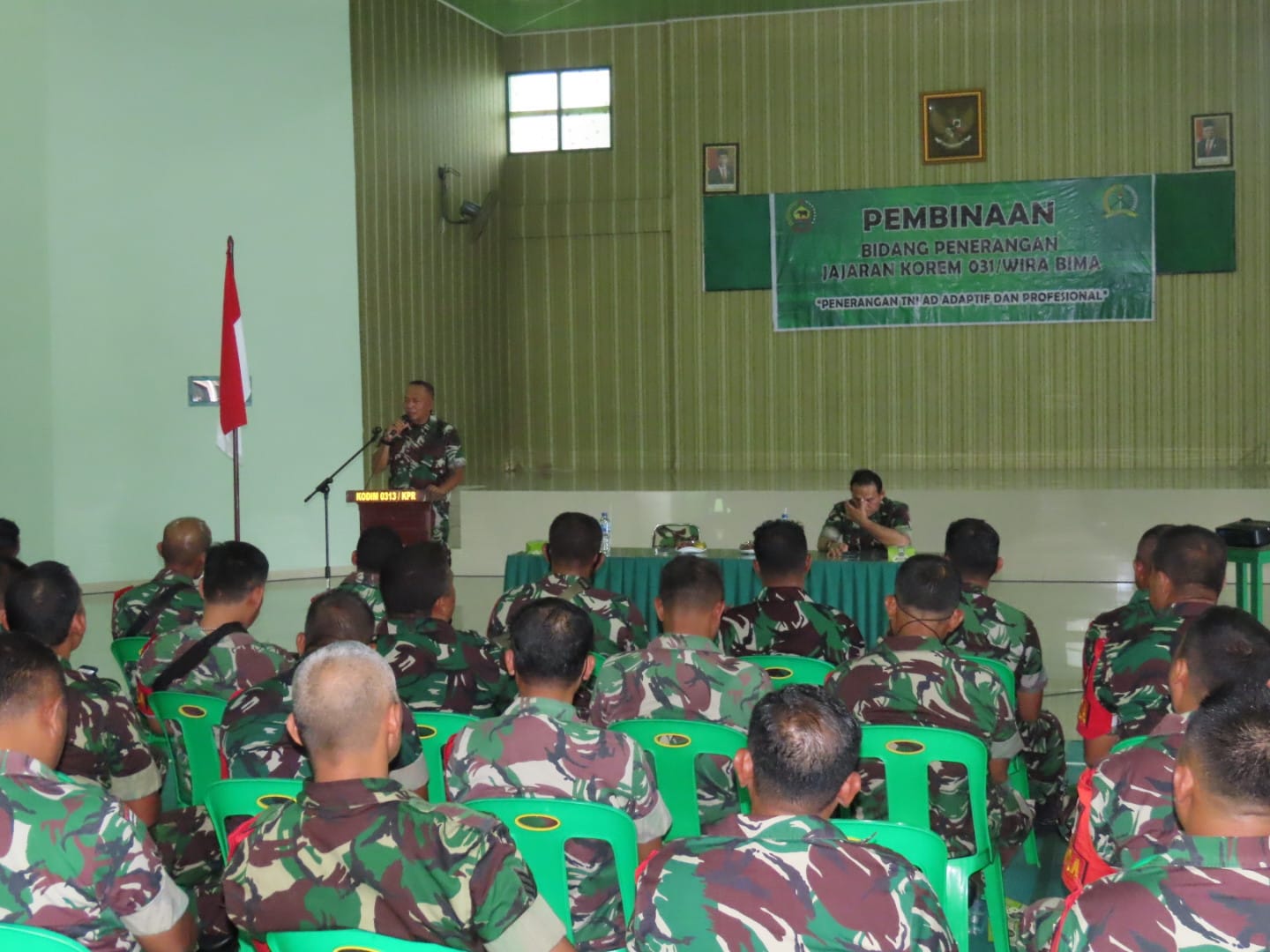 Personil Kodim 0313/Kpr Terima Pembinaan Bidang Penerangan Dari Korem 031/ Wira Bima
