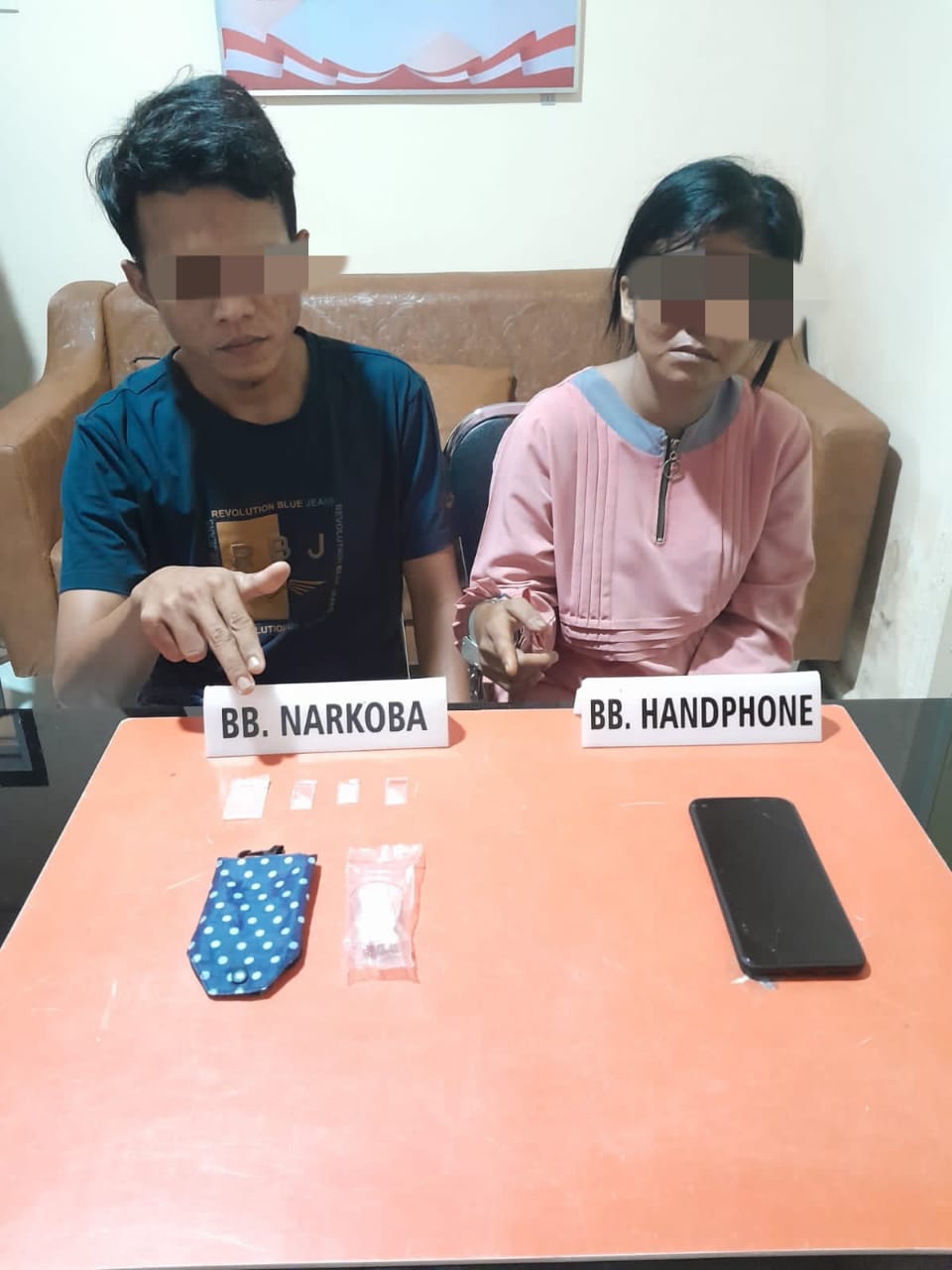 Dua Pengedar Narkoba di Ringkus Satresnarkoba Polres Kampar saat Transaksi di Jembatan