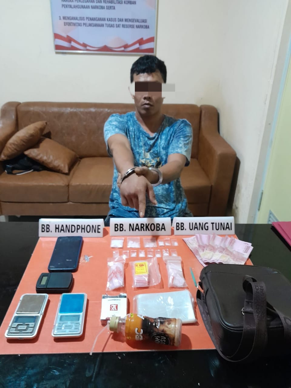 Belasan Paket Narkoba di Temukan Satnarkoba Polres Kampar saat Menggeledah Warga di Siak Hulu
