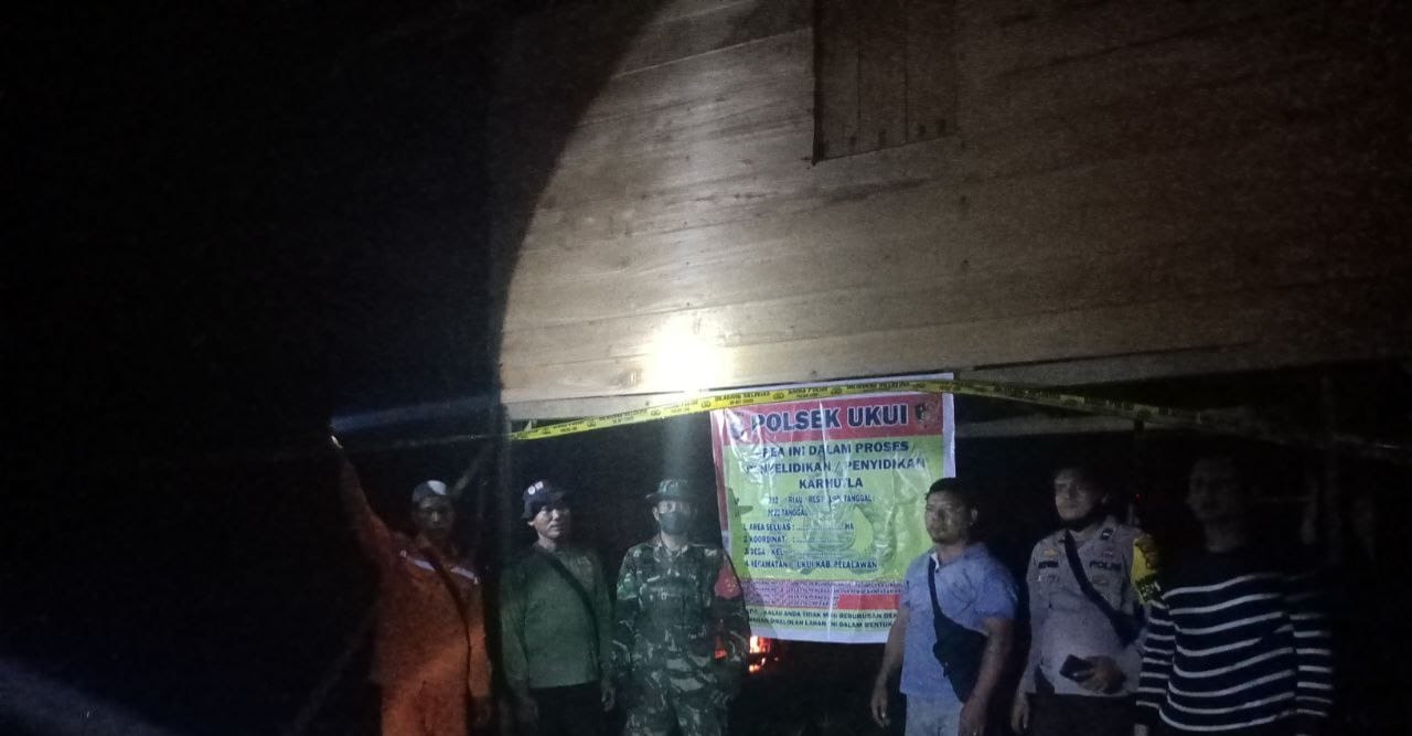 Patroli Malam Hari, Babinsa Bersama Personil Gabungan Temukan Titik Api