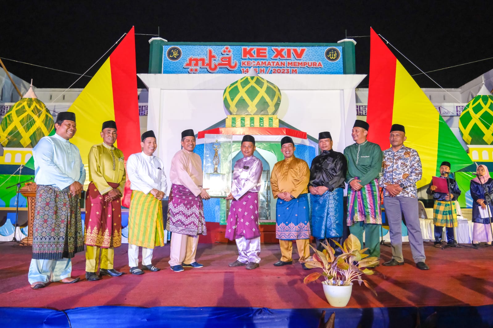 MTQ ke XIV Kecamatan Mempura di Tutup Bupati Siak Dalam Kondisi Hujan