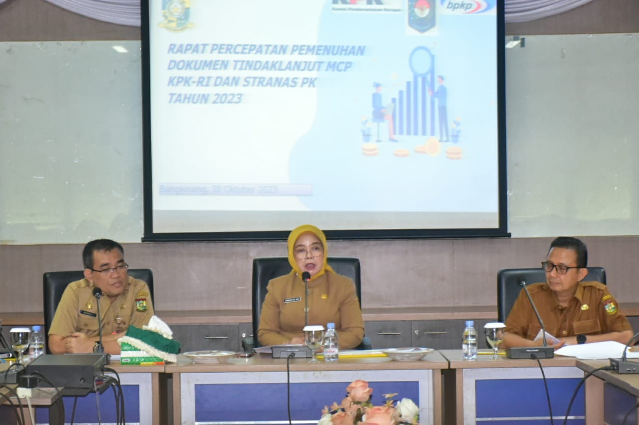 Pemkab Kampar Gelar Rakor Bersama OPD, Gesa Capaian MCP KPK 2023