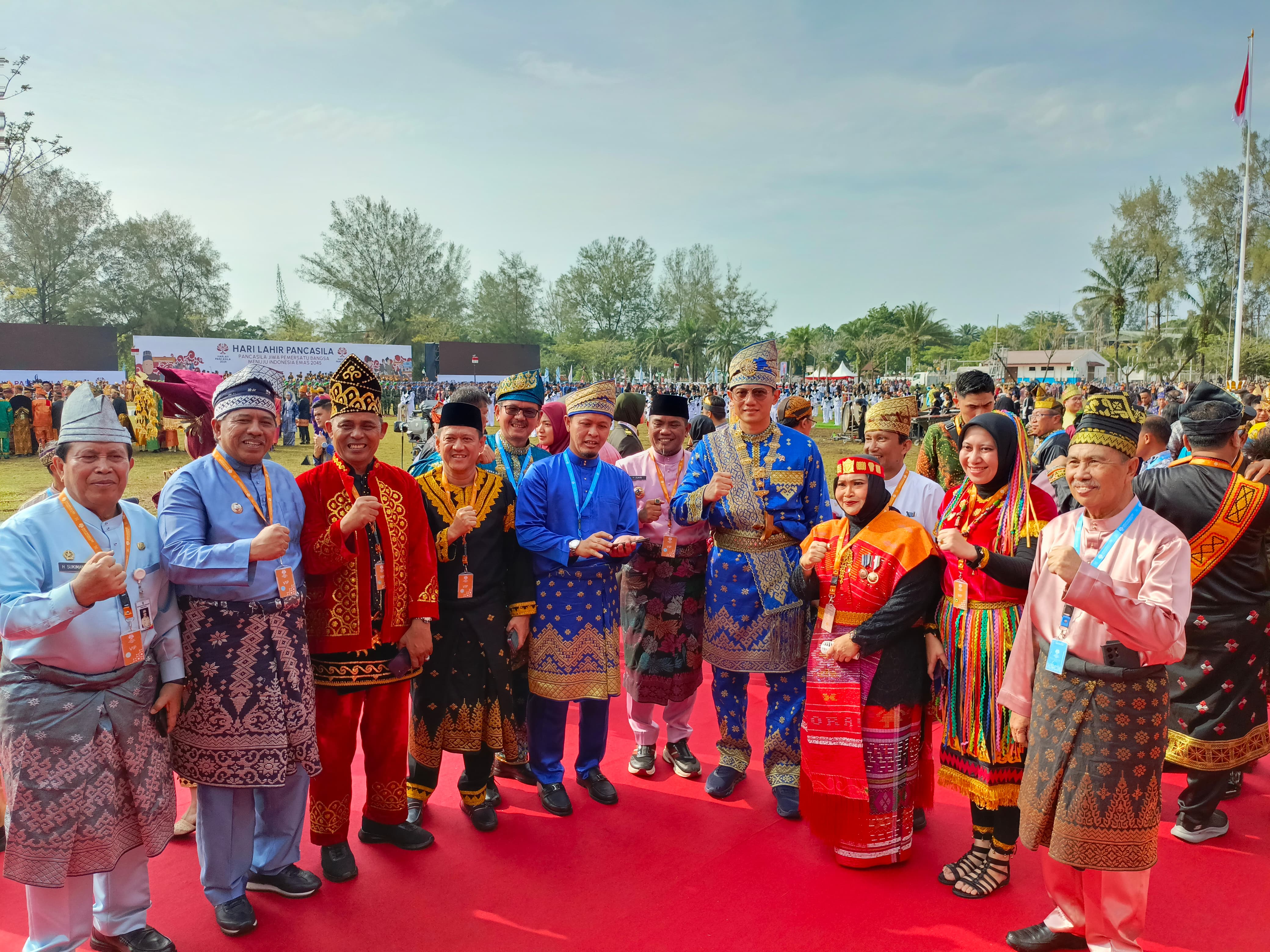 Bupati Siak Ikuti Upacara Hari Lahir Pancasila di Kota Dumai, yang di hadiri Presiden Joko Widodo