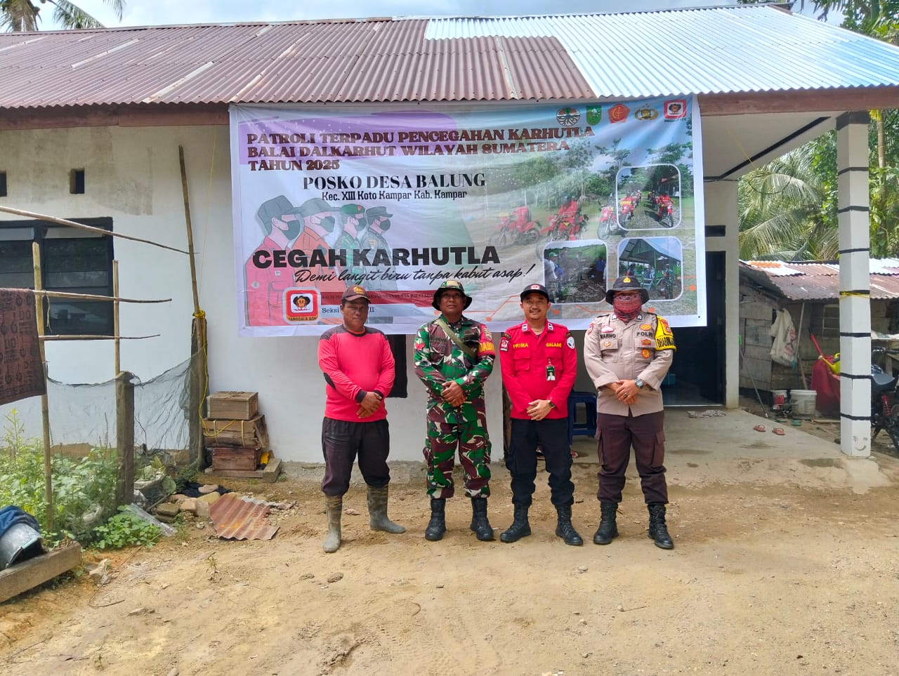 Babinsa Koramil 12 XIII Koto Kampar Gelar Patroli Terpadu Pencegahan Dalkarhutla