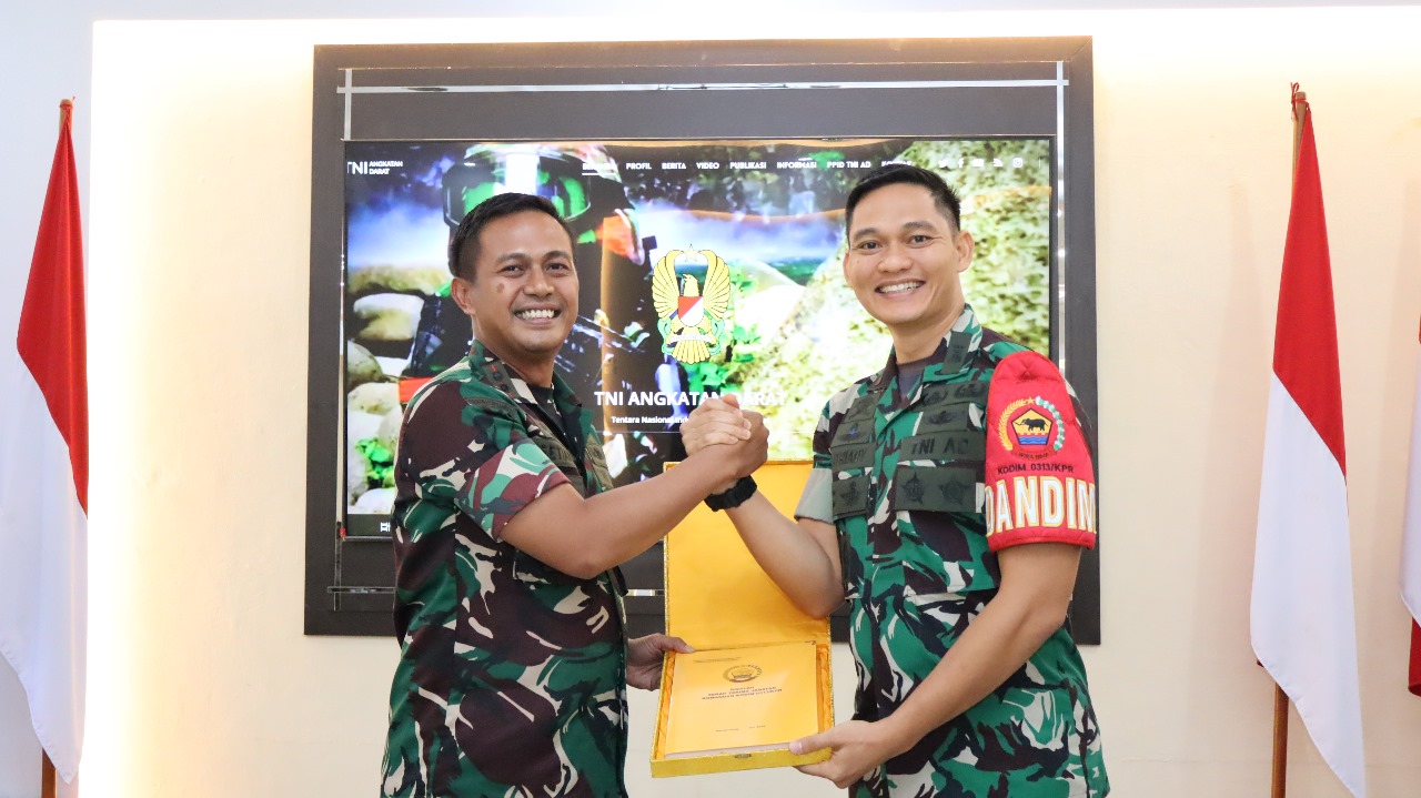 Kodim 0313/KPR Sambut Komandan Baru Dengan Penuh Semangat dan Suka Cita