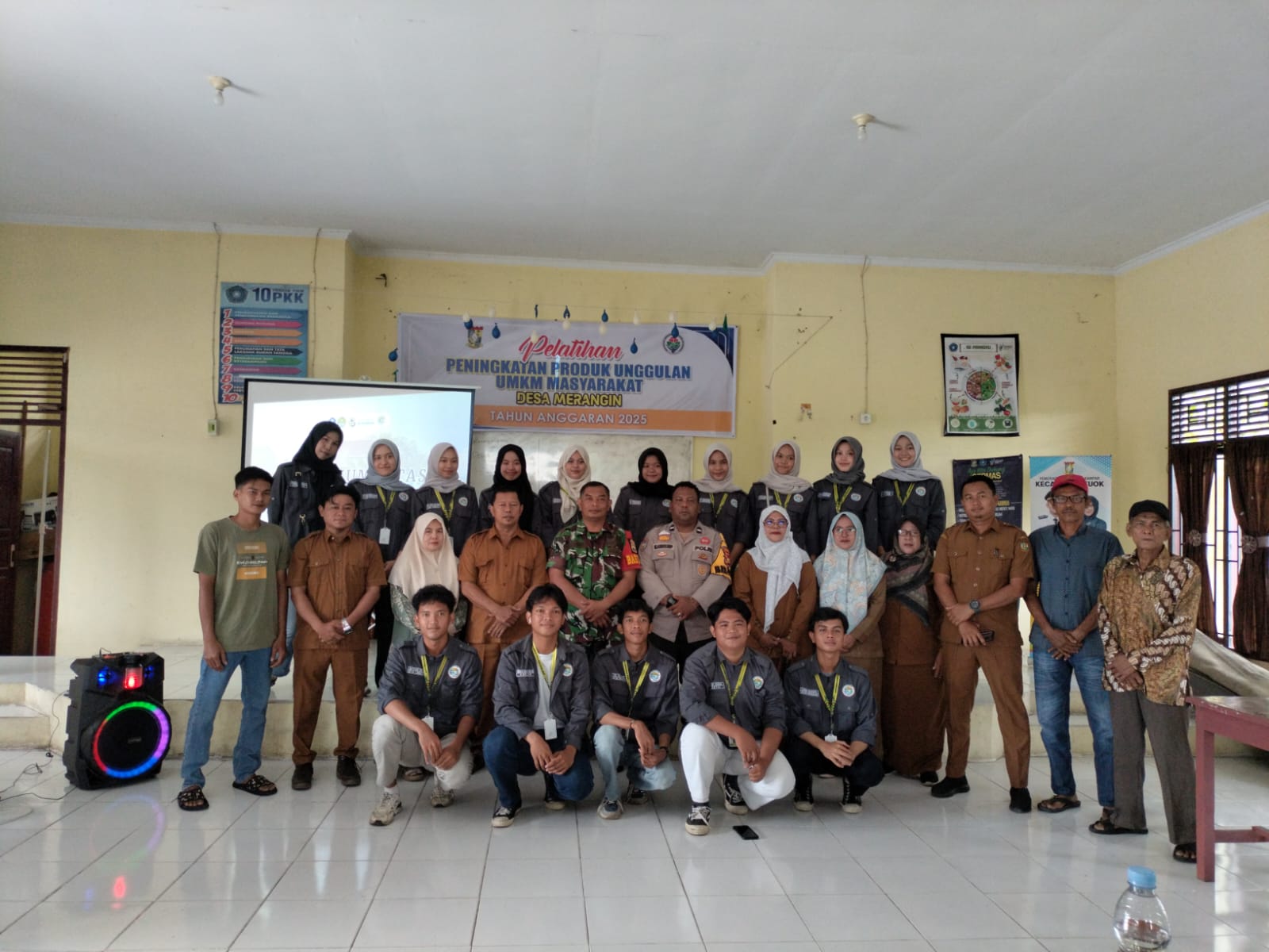 Babinsa Korami 01/Bkn Hadiri Rapat Evaluasi Lokakarya dan Bahas Program Kerja Mahasiswa KKN