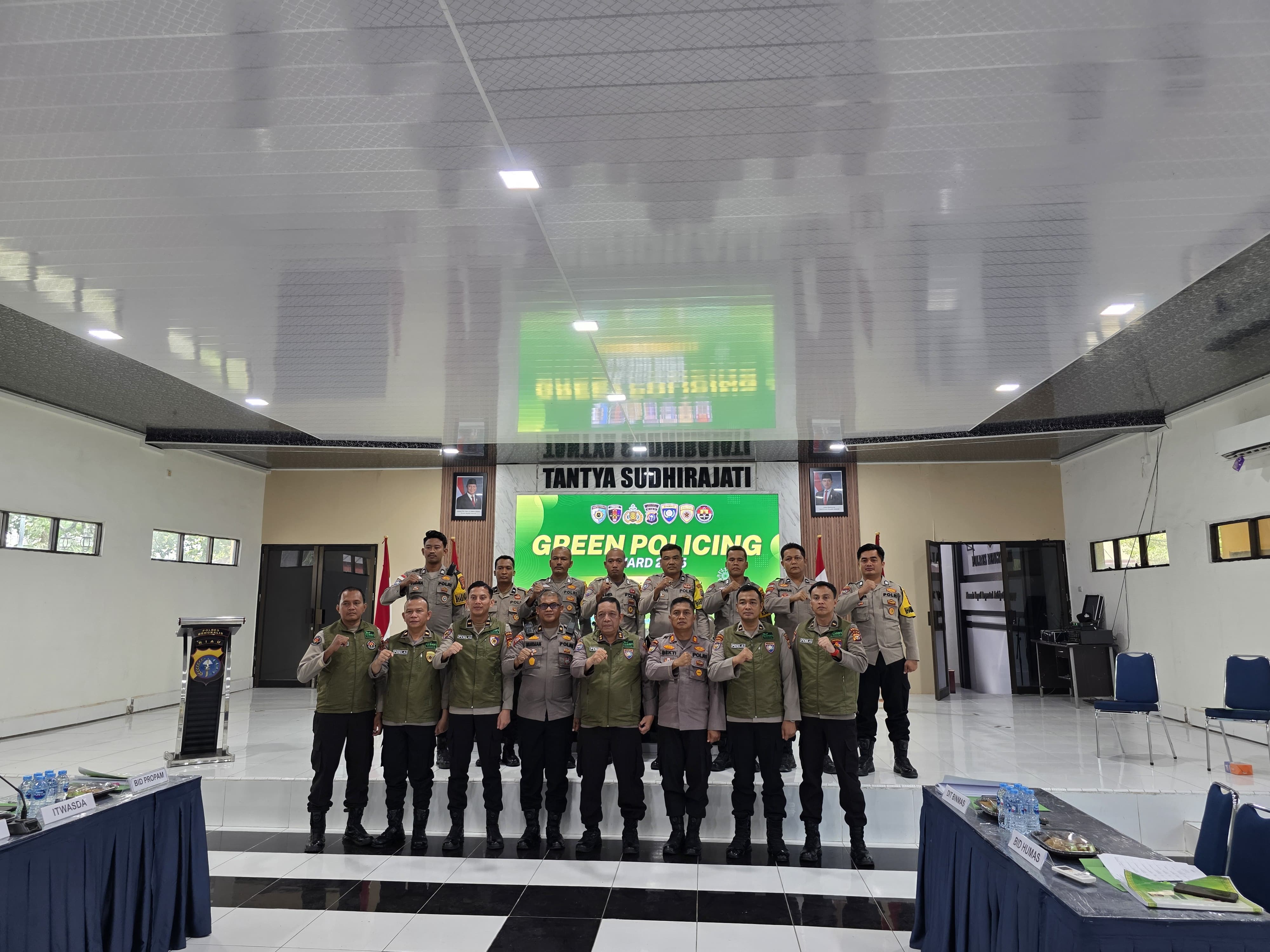 Polda Riau Gelar Penilaian Green Policing Kepada Bhabinkamtibmas Terbaik Polres Bengkalis