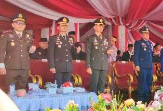 Dandim 0313/KPR Hadiri Upacara HUT RI Ke 80 di Kabupaten Rokan Hulu