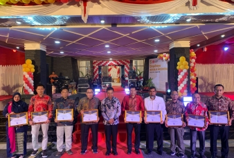 Kasdim 0313/Kpr Hadiri Malam Resepsi Kenegaraan Kemerdekaan Republik Indonesia Ke-80 Tahun 2025 